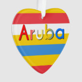 Strepen van Aruba vlag kleuren Ornament (voorkant)