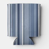 Strepen van blauw en wit blikjeskoeler (Voorkant)