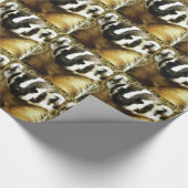 strepen van de badger cadeaupapier (Hoek)