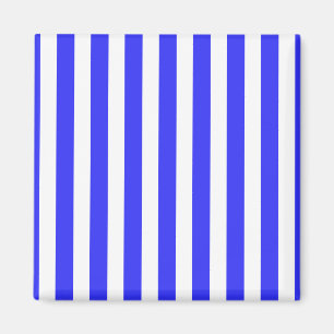 strepen van koninklijk blauw en wit snoep magneet