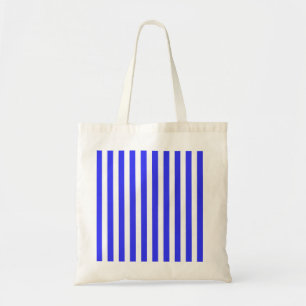 strepen van koninklijk blauw en wit snoep tote bag