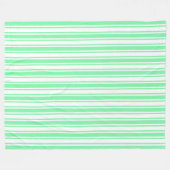 strepen van pasteelgroen en wit snoep fleece deken (Voorkant (Horizontaal))