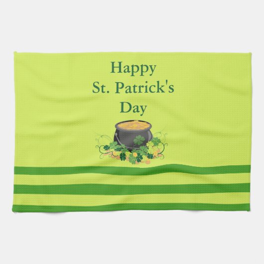 Strepen van St. Patrick's Theedoek (Horizontaal)