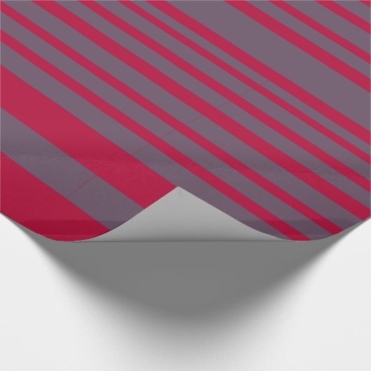 Strepen Wrapping Papier Rood Grijs (Hoek)