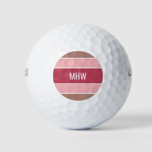 Strepenpatroon op maat gemaakte monogram golfballe golfballen