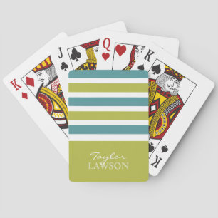 Strepenpatroon op maat gemaakte monogram speelkaar pokerkaarten