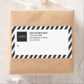 Strepes Bedrijfs Logo Verzendlabels Etiket (Insitu)