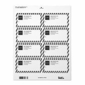 Strepes Bedrijfs Logo Verzendlabels Etiket (Full Sheet)