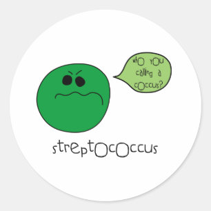 Streptococcus Ronde Sticker
