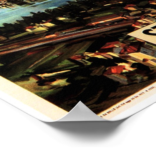 STRESA BORROMEO Borrogemiddelde Island Italië Poster (Hoek)