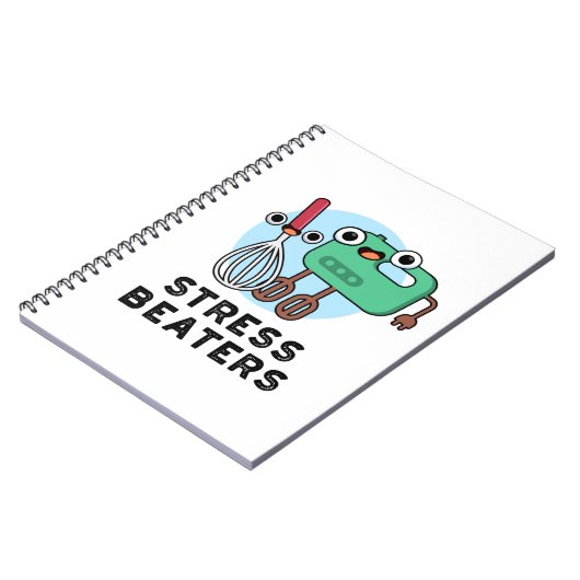 Stress Beaters Funny Baking Whisk Pun Notitieboek (Linkerzijde)