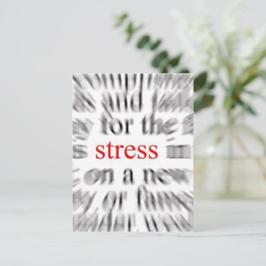 Stress Briefkaart (Staand voorkant)