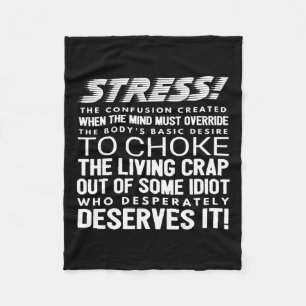 Stress Grappige Definitie Fleece Deken