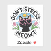 Stress Meowt Cat niet Sticker (Vel)
