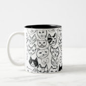 Stress Meowt Funny Cat niet Tweekleurige Koffiemok (Links)