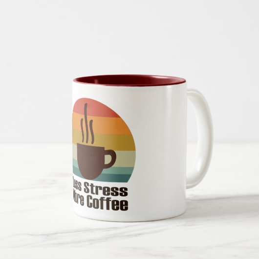 Stress more kluis tweekleurige koffiemok (Voorkant rechts)