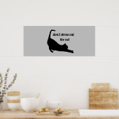 Stress niet tegen het Poster van de kat Funny (Keuken)