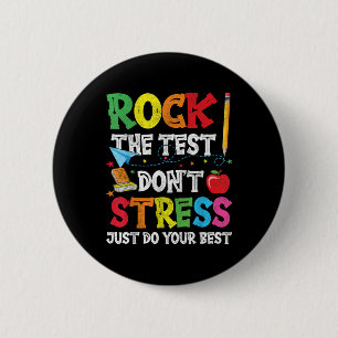 Stress om de test uit te voeren, doe gewoon je bes ronde button 5,7 cm