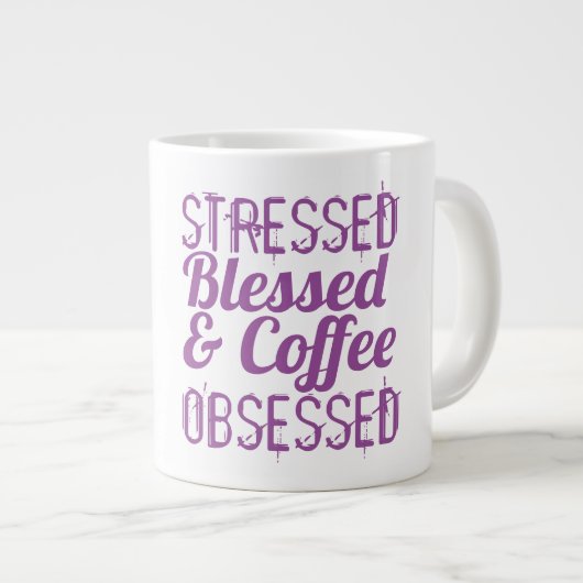 Stress - Tasse de café extra-large (Devant droit)