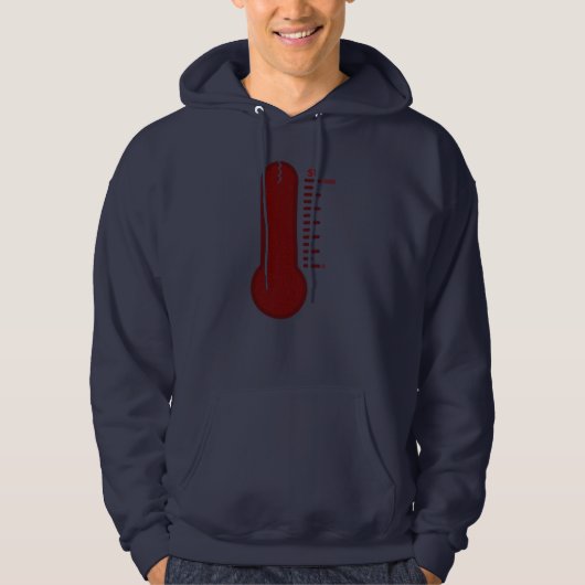 Stress Thermometer Mannen Hoodie (Voorkant)