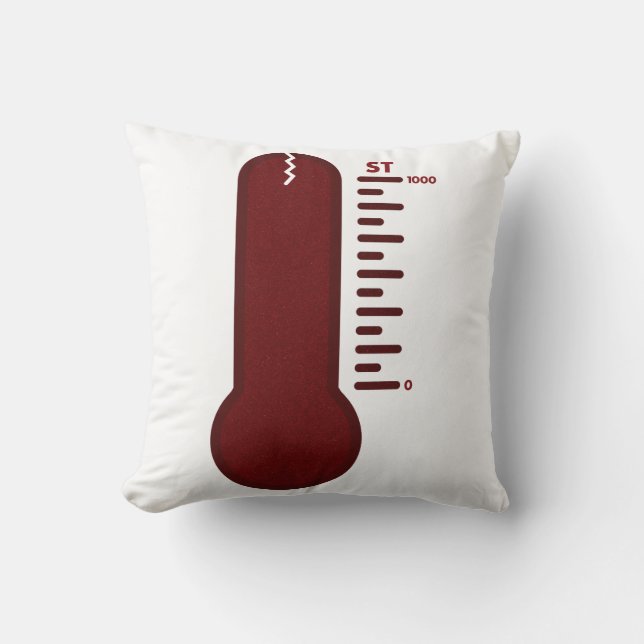 Stress Thermometer Pillow Kussen (Voorkant)