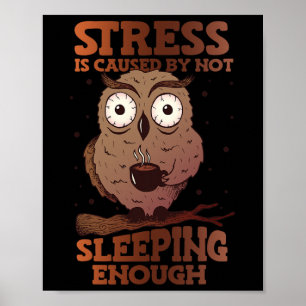 Stress Wordt Veroorzaakt Door Niet Slapen Stress B Poster