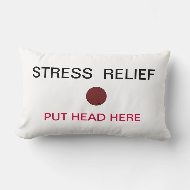 Stressafstand — kop hier kussen (Voorkant)