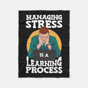 Stressbeheer is een leerproces Stress bewust Fleece Deken