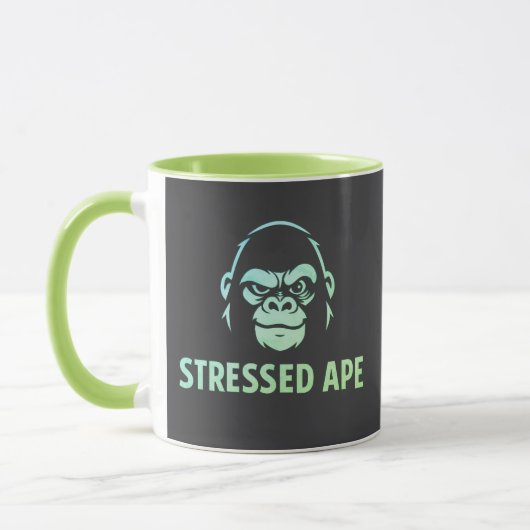 Stressed Ape Studios Groen Logo Mok (Links)
