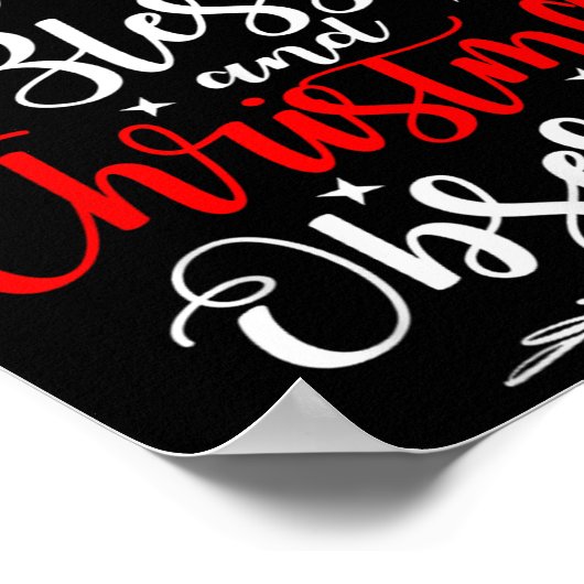 Stressed Blessed And Christmas Obsessed Fun Xmas S Poster (Hoek)