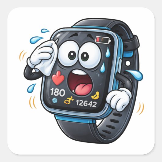 Stressed Cartoon Smart watch Character Sticker (Devant)