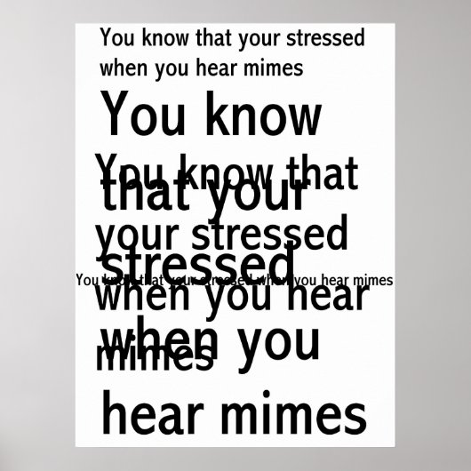 Stressed Poster (Voorkant)