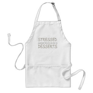 Stressgespeld achterwaarts is Desserts Standaard Schort