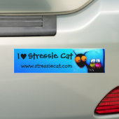 Stressie Cat bumper sticker (Op auto)