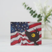 Stressie Cat in de VS! Briefkaart (Staand voorkant)