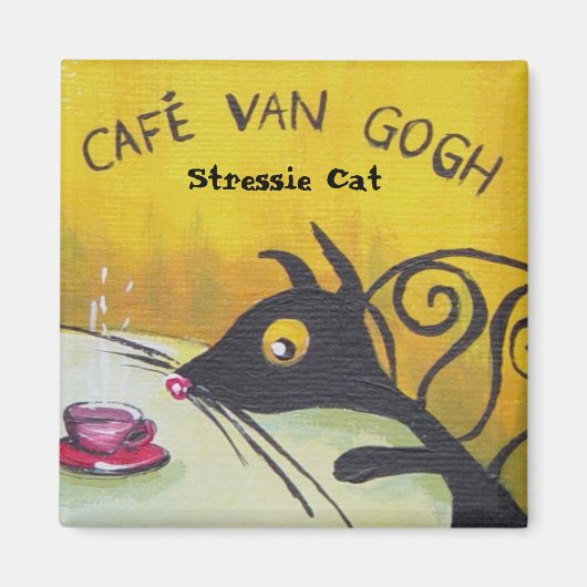 Stressie Cat Magneet (Voorkant)