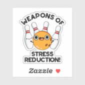 Stressvermindering grappige Bowling-wapens Sticker (Vel)