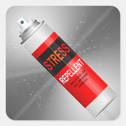 Stresswerend middel. vierkante sticker (Voorkant)