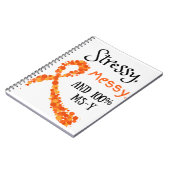 Stressy, Boodschap, en 100% MS-Y notitieboek (Linkerzijde)