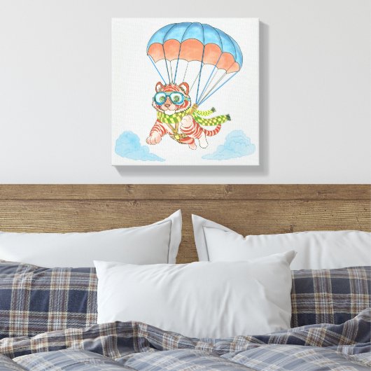 Stretch Canvas Parachute Tiger (Insitu (Slaapkamer))