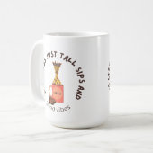 “Stretch out, sip slow, stress less.” Koffiemok (Voorkant links)