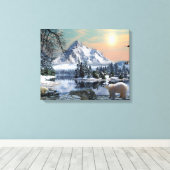 Stretched Canvas - Polar Beer Afdruk (Insitu (Houten vloer))