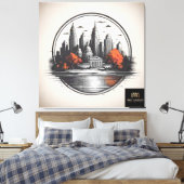 Stretched Canvas Print 1 (Insitu (Slaapkamer))