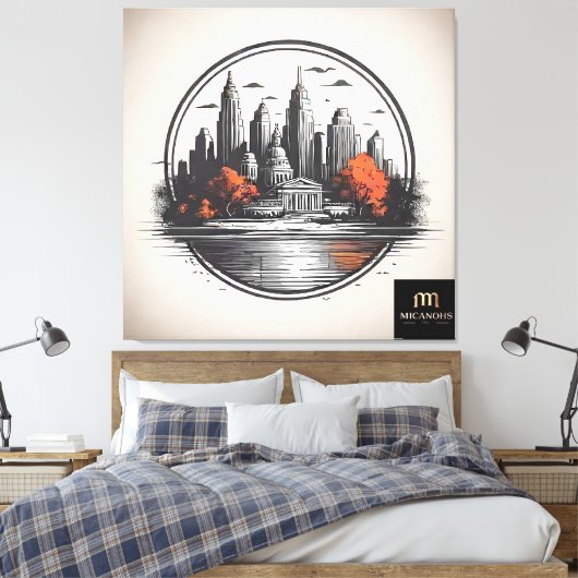 Stretched Canvas Print 1 (Insitu (Slaapkamer))