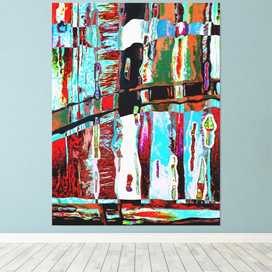 Stretched Canvas Print – Collapse Reflection  (Insitu (Houten vloer))