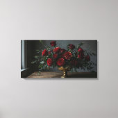 Stretched Canvas Print Dark Florals (Voorkant)
