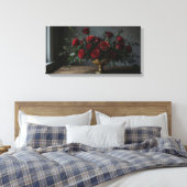 Stretched Canvas Print Dark Florals (Insitu (Slaapkamer))