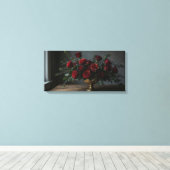 Stretched Canvas Print Dark Florals (Insitu (Houten vloer))