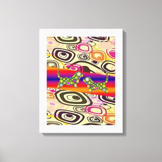 Stretched Canvas Print Moederdag Floral (Voorkant)