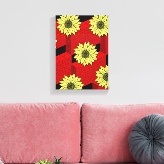 Stretched Canvas Print Moederdag Floral (Insitu (Woonkamer))